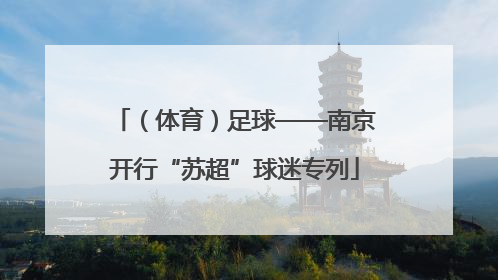 （体育）足球——南京开行“苏超”球迷专列